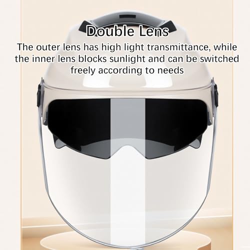 Casco scooter retro JATIBOSH resistente a rayos UV antiempañamiento 4