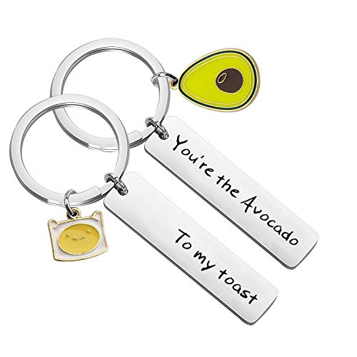 CHOORO Anniversary Couple Gifts You are The Avocado to My Toast Keychain Set Best Friend Gift Ideas Gift For Boyfriend