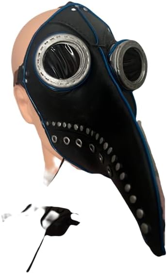 LED EL Wire Light Up Plague Doctor Mask!