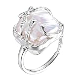 anello fiocco con perla pandora Regalo di perla barocca per donne con forma organica unica