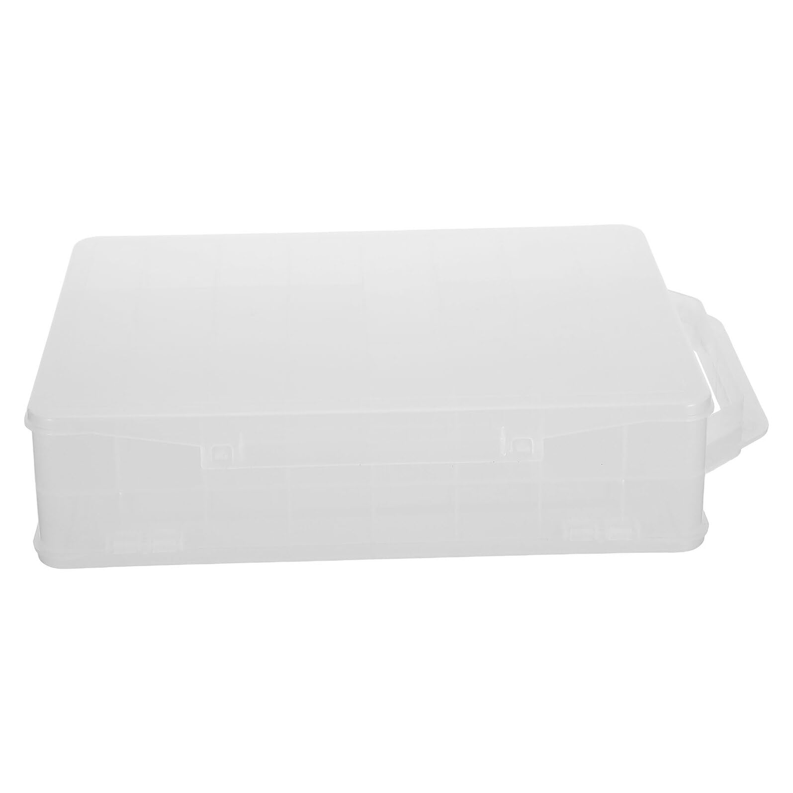 Boîte de rangement double couche plastique PP transparent 46 compartiments