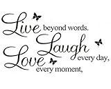 Ecloud Shop Pegatina Adhesivo vinilo decorativo pared Letras Removible 23.5*70CM