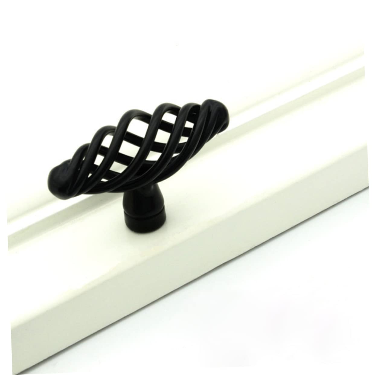 DOITOOL Nordic Bird Cage Door Handle 4-Pack Black Alloy Cabinet Knobs 2.36X1.18X1.18In Creative Birdcage Pulls for Kitchen Furniture Wardrobe Drawers - Image 3