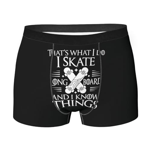 Vderxcok Longboard Skater Funny Boxer Brief for Men Boys, Ultra Soft, Breathable Underwear