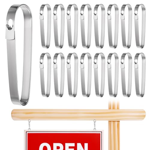 Xthrotsenk 16 Pcs Real Estate Sign Clips for Sign Rider
