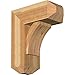 Ekena Millwork BKT0806X18X22THR04RWR Thorton Craftsman Rough Sawn Bracket w/Offset Brace, Western Red Cedar