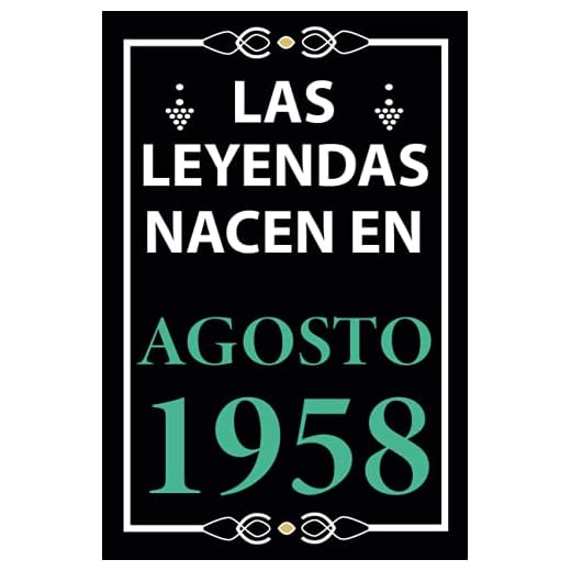 Las leyendas nacen en Agosto 1958: Regalo de cumpleaños perfecto para hombre y mujer de 63 años I Cita positiva , humor I Cuaderno , diario , libro de ... I Idea original para el 63 cumpleaños