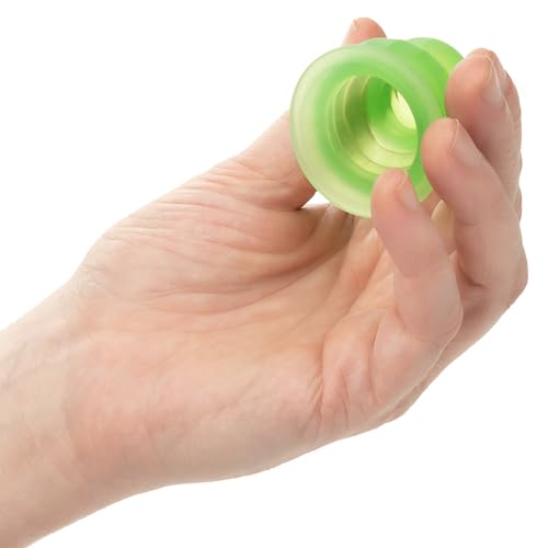 Image of CalExotics Pop Sock! 1.75 Inch Tickler Male Masturbator with Reversible Texture and Closed-End Superior Suction Green SE-0936-03-3