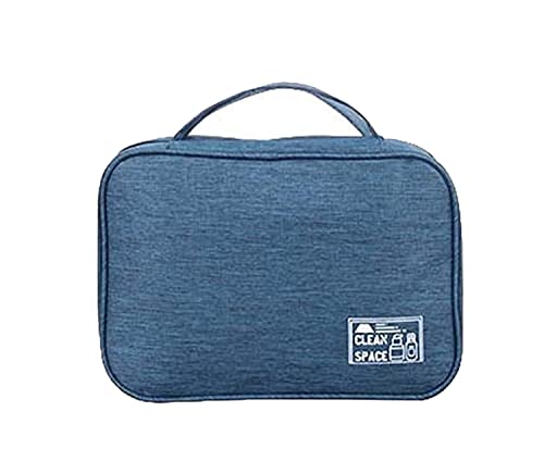 Image of Styleys Travel Cosmetic Bag for Men Women, Hanging Toiletry Bag, Makeup Pouch, Waterproof Makeup Cosmetic Bag Travel Organizer for Accessories, Shampoo (Navy Blue - S11087)