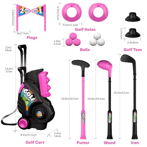 Liberry Toddler Golf Clubs Set Toy for Kids 1 2 3 4 Years Old, Pink by Liberry - Used condition - Image 6