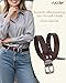 SUOSDEY Fashion Womens Genuine Leather Belt, Waist Belt with Pin Buckle for Jeans Pants, coffee,width 1.3'',X-Large: fits waist from 43''-46''