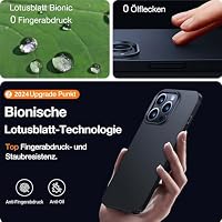 TORRAS Meister der Dünnheit für iPhone 14 Pro Hülle [mit 2 Schutzglas] Rundumschutz Exzellente Samtiger Griff Handyhülle iPhone 14 Pro Case Schutzhülle Slim Schwarz – Ansicht 3