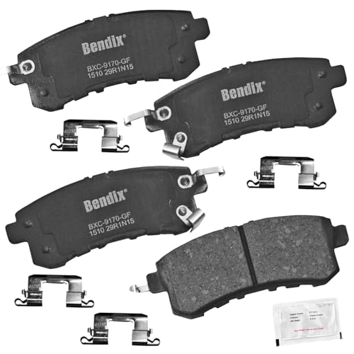 Image of Bendix Priority1 CFC1510 Ceramic Rear Brake Pads for INFINITI QX56 2013-2011, QX80 2024-2014, Nissan Armada 2023-2017