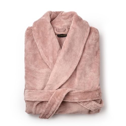 LUXOME Resort Bathrobe | Mid-length | Unisex | Soft & Absorbent | 100% Viscose from Bamboo Interior | Small | Lily