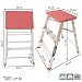 NAWA Taburete Plegable 3 Peldaños en Aluminio. Escadote Taburete Dobrável 3 Degraus...