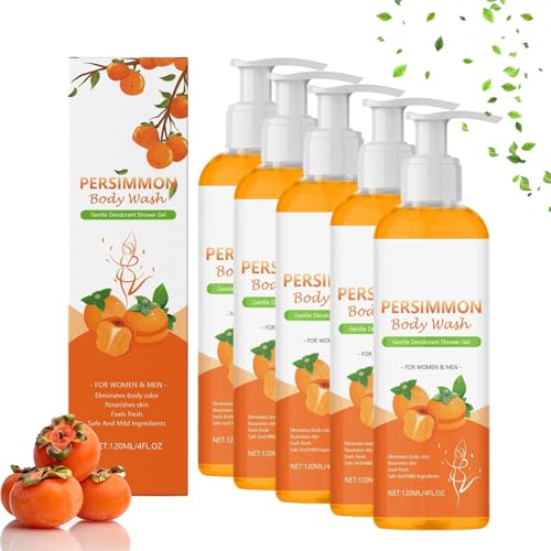 Gel de ducha de caqui con aroma duradero e hidratante corporal para ducha diaria unisex