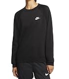 Nike Women's W NSW ESSNTL Crew FLC, Black/(White), X-Small
