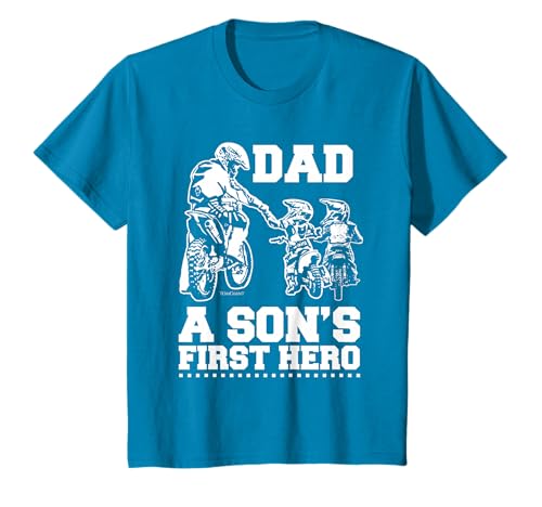 Cadeau pour motocross, moto, super-héros, père, enfant T-Shirt