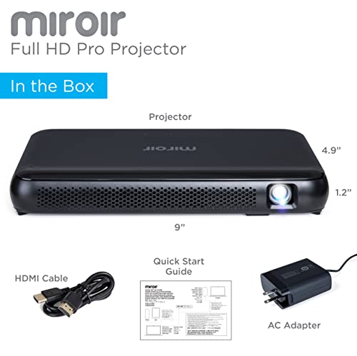 Miroir M600 1080P Battery-Powered Projector, Experience Professional Presentations With The Usb-C Technology & Sleek Design Making It Perfect For Elevating Business Presentations To The Next Level. #TOP5