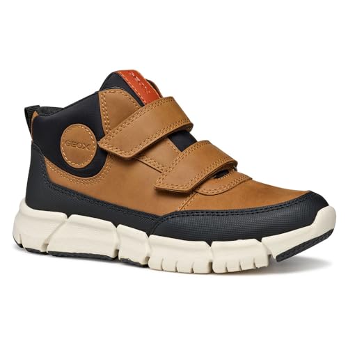 Geox J FLEXYPER Boy Ankle Boot, Light Brown, 34 EU