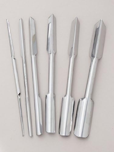 6 piece Stainless Steel U & V Garnishing Carving Set