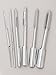 6 piece Stainless Steel U & V Garnishing Carving Set