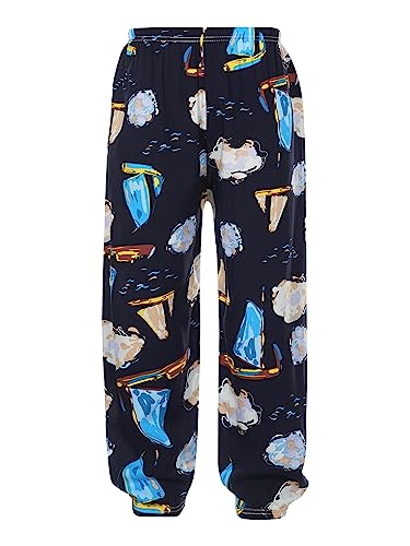easyforever Kids Boys Girls Flower Leaf Elephant Geometry Pattern Trousers Yoga Hippie Sport Harem Pants Beach Bloomers Type C 9-10 Years