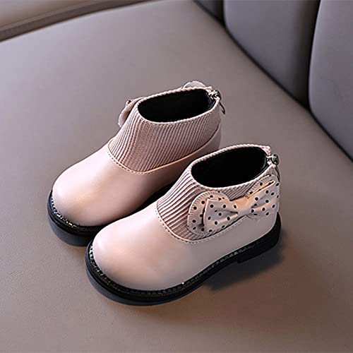 Fashion Autumn and Winter Girls Boots Round Toe Flat Sole Thick Sole Non Slip Back Zipper Cute Toddler Fashion Boots2