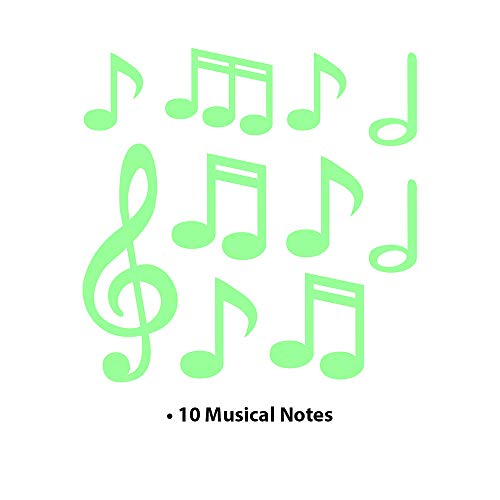 Glow in The Dark Wall Sticker Music Notes - 25 x 35cm, 25 x 35 cm - Image 2