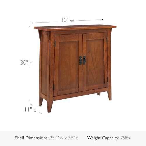 Image of Leick Home Mission Console Cabinet, 30 inch, Russet