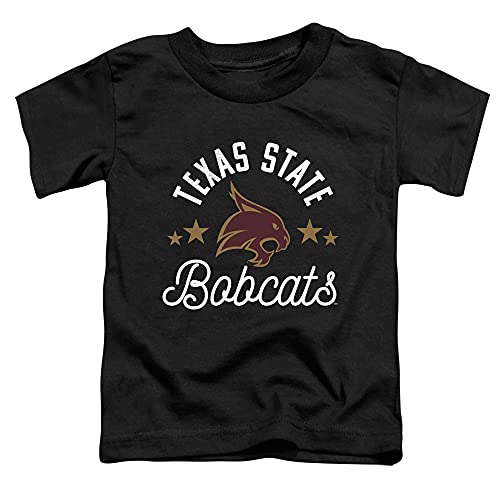 Texas State University Official Bobcats Unisex Toddler T Shirt,Black, 4