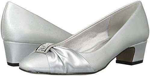 Easy Street Women's Eloise Dress Pump, Silver Satin/Silver Easy Flex Dance Sole, 7.5 | Image 6