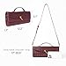 Joryin Woven Purse for Women Evening Clutch Woven Leather Handbags Crossbody Bag Purse Formal Evening Bag, Wine