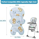 Runhike High Chair Cover Replacement Compatible with Graco and Ingenuity | Soft Cushion with Anti-Slip Pad, Protecting Water Spills, Fit for Evenflo, Baby Trend, Cosco, Joovy Nook and Most High Chair