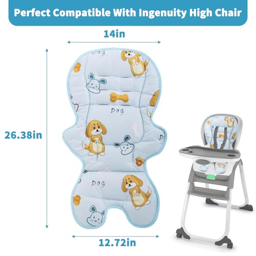 Runhike High Chair Cover Replacement Compatible with Ingenuity Soft Cushion with Anti-Slip Pad and Protecting Water Spills - Thumbnail 2