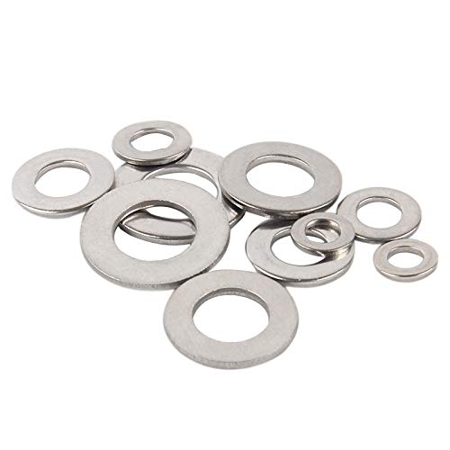 Jieyuzyuo 10Pcs Flat Washers Marine Grade 316 Stainless Steel Washer For M2 M2.5 M3/M4 M5 M6 M8 M10 M12 M20/10Pcs/M5 (M5*20 * 1.5)