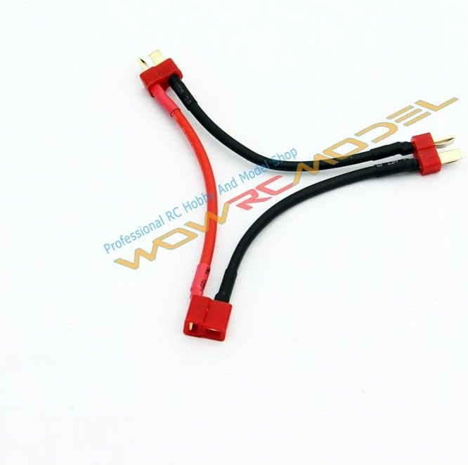 T Plug Wire Switch Cable Connector 1F & 2M 14AWG Soft Silicone Wire Switch Cable Connector L=100mm