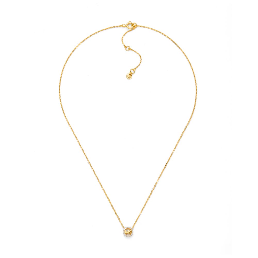 Michael Kors Premium Women's Gold-Tone Sterling Silver Necklace, MKC1837SET