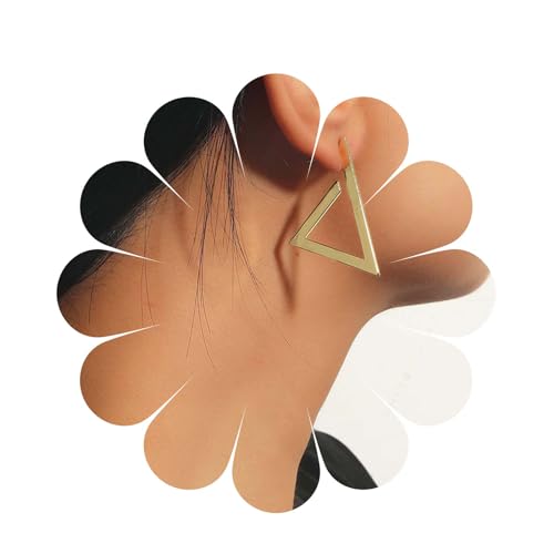 Allereya Vintage Hollow Triangle Dangle Earrings Open Triangle Dr...