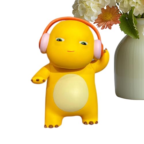 Generisch Gelbe Drachenfigur – Cartoon-Modell-Dekoration, dekorative Cartoon-Charakter-Miniatur | Besonderheit, niedliches Display-Ornament für Kinder, Erwachsene und, Schreibtisch-Dekoration, Raum