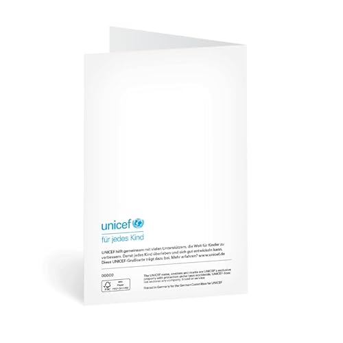 Unicef Grusskarten Set Mini Karten Graspapier | 10 Klappkarten mit Umschlägen | Grußkarten zu Ostern | pro verkauftem Set wird Kindern geholfen | klimaneutral produziert in Deutschland