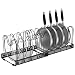 Produktbild Fousenuk Topfdeckelhalter, Topfdeckel Aufbewahrung mit 14 Verstellbaren Fächern, Küche Pfannen Organizer, Deckelhalter Schublade, Erweiterbarer Pfannenhalter, Topf Organizer, Pot Lid Holder (Schwarz)