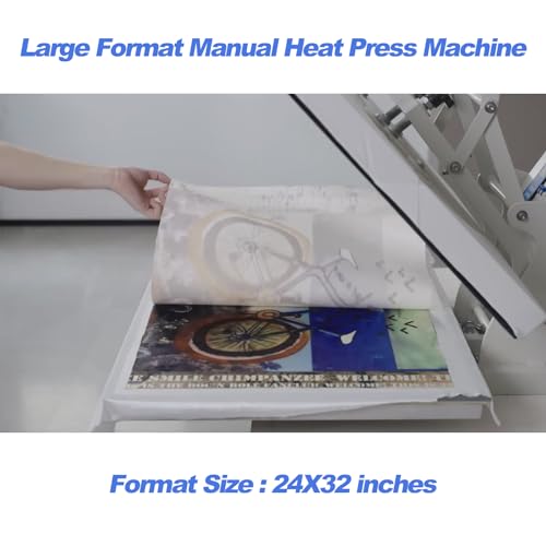 Prensa térmica manual 24x32 pulgadas 4500W 110V miniatura 4