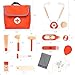 UMU® Wooden Mini Doctor Kit for Kids – 14 pcs Medical Playset for Toddlers with Stethoscope, Syringe, Doctor Bag, Blood Pressure Cuff & More – Pretend Play Set for Boys and Girls Ages 3 4 5 6