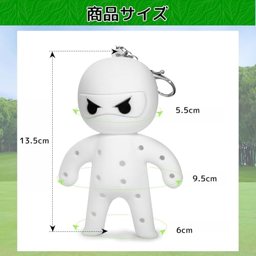 [Alta Green] NinTee 忍者 ゴルフティーホルダー ゴルフティー キーホルダー 最大13本収納 シリコン製 で持ち運び楽々 ゴルフ ティーホルダー (ブラック) 5枚目