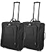 Produktbild Set aus 2 easyJet & British Airways 56x45x25cm Maximaler Handgepäck-Handgepäck-Trolley mit riesiger Kapazität von 60L (Schwarzes X2)