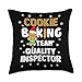 Christmas Cookie Baking Team Captain Tester Funny Squad Christmas Crew Team Tester Cookie Baking Throw Pillow, 18x18, Multicolor
