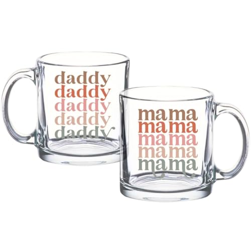 Image of Tipit Drinkware Pregnancy Gift Set – Mom and Dad Coffee Mugs – Baby Shower Gifts for Expecting Parents, New Mom and Dad Mug Set