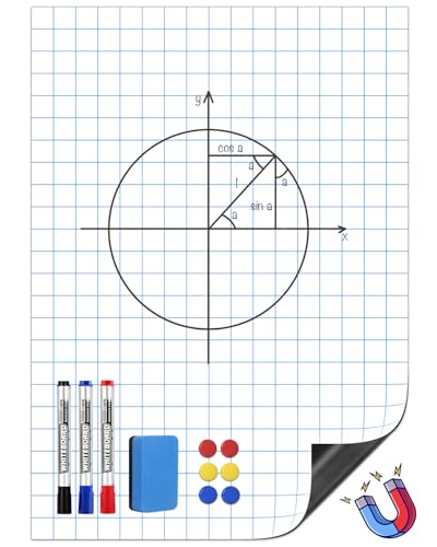 Bintomo Magnetic Graph Paper for Whiteboard: 17
