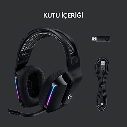 Logitech G G733 LIGHTSPEED Kablosuz Kulak Üstü Oyuncu Kulaklığı, LIGHTSYNC RGB, Blue Voice Mikrofon, Askılı Kafa Bandı, PRO-G Ses Sürücüleri, 29 Saat Pil Ömrü, Siyah - Görsel 6
